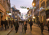 Poland,  Krakow at Christmas,  Grodzka street