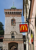 Poland Krakow,  Florianska Gate,  entrance to Old Town