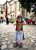 Poland Krakow Girl at traditional Krakowian Costume