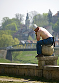 Poland Krakow,  man thinking