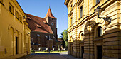 Poland,  Krakow,  Slowacki Theatre and St Cross Church