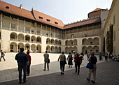 Poland Krakow,  Wawel Royal Castle,  courtyard