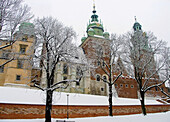 Poland,  Krakow,  Wawel Royal Castle and Cathedral,  winter