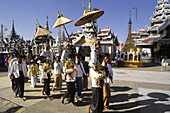 Myanmar,  Burma,  Yangon,  Shwedagon Pagoda,  religious ceremony