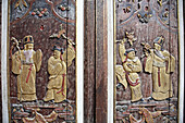 China,  Anhui Province,  Hongcun village,  woodcarving detail