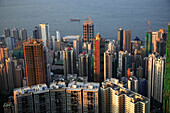 China,  Hong Kong,  Sheung Wan District,  aerial view