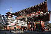 Japan,  Tokyo,  Asakusa,  Senso-ji Temple,  Hozo-mon Gate,  Five Storied Pagoda