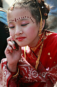 Nepal,  Kathmandu,  initiation ceremony for little girls