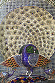 India,  Rajasthan,  Udaipur,  City Palace,  interior,  Mor Chowk,  peacock mosaic