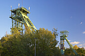 Winding tower of Zweckel colliery, Gladbeck, Ruhrgebiet, North Rhine-Westphalia, Germany, Europe