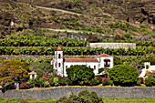 Wallfahrtskirche Eremita las Angustias im Sonnenlicht, La Palma, Kanarische Inseln, Spanien, Europa