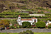 Pilgrimage church Eremita las Angustias in the sunlight, La Palma, Canary Islands, Spain, Europe