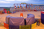 Childrens play area on the beach at Margate, Kent, England, Great Britain, Europe