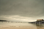 Strand in Tenby, Pembrokeshire, Dyfed, Wales, Großbritannien, Europa