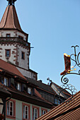 Ladenschild, Gengenbach, Schwarzwald, Baden-Württemberg, Deutschland