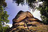 Sandsteinfelsen, Bärenbrunnenhof, Pfälzerwald, Rheinland-Pfalz, Deutschland