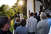 Church service beside St. Anthony-Chapel, Kaisertal, Ebbs, Tyrol, Austria