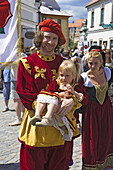 Medieval Festival of the five-petalled rose, Cesky Krumlov, South Bohemian Region, Czech Republic