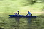 Canoeing Vltava river, South Bohemia, Sumava, Czech republic