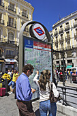 Metrostation Sol, Madrid, Spanien