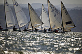 Sailing regatta, Lake Chiemsee, Bavaria, Germany