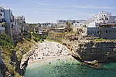 Strand, Polignano sul Mare, Apulien, Italien