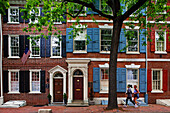 Brownstones on Walnut Street, Philadelphia, Pennsylvania, USA