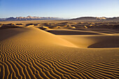 sanddunes in libyan desert, mountains near Awenat, Akakus, Libya, North Africa