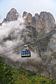 Cableway, Fuente De, Picos de Europa National Park, Cantabria, Spain