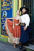 Tango dancers, La Boca district, Buenos Aires, Argentina  March 2008)