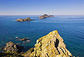 View of the Sanguinaires Islands from Parata Point. Corsica Island, France