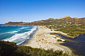 View of Ostriconi beach. Haute-Corse, Corsica Island, France