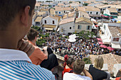 Procession during annual gipsy pilgrimage at Saintes-Maries-de-la-Mer, Camargue, France