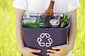 Recycling glass bottles