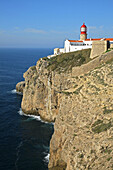 lighthouse at the Cabo de Sao Vicente, Algarve, Portugal