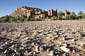 Mud houses in the Ksar village Aït-Ben-Haddou, Unesco World Heritage, near Ouarzazate, High Atlas Mountains in the southeast of Morocco