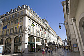 Rua Augusta, Einkaufsstrasse und Fussgängerzone im Stadtteil Baixa, Lissabon, Portugal