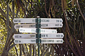 Distance signs in Sydney, New South Wales, Australia