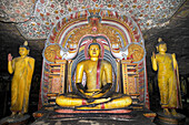 Buddhist statues in Dambulla cave temple, Sri Lanka