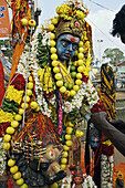 Goddess at Mel Malaiyanur temple. Melmalaiyanur, Tamil Nadu, India