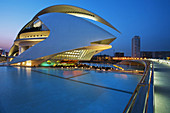 Palacio de las Artes Reina Sofia, City of Arts and Sciences by Santiago Calatrava, Valencia. Comunidad Valenciana, Spain