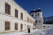 Russia,Novgorod-the-Great Region,Yuriev St Georges Monastery,Church of the Exaltation of the Cross,1761,monks dormitory,12th century