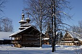 Russia,Novgorod-the-Great Region,Vitoslavlitsy,Museum of Wooden Architecture, Open Air Ethnographic Museum,Chapel from Kashira,a village in the Krestsy District,18th century