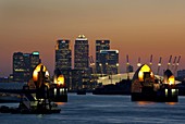 UK, england, London, canary wharf, Thames Barrier, O2 2009