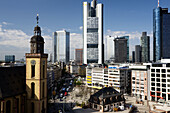 Germany, Hessen, Frankfurt-am-Main, Financial District from Hauptwache area