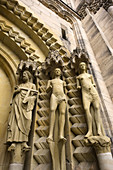Germany, Bavaria, Bamberg, Bamberg Cathedral, entrance detail