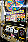 Slot machines at McCarran International Airport, Las Vegas, Nevada, USA