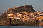 Italy, Sardinia, North Western Sardinia, Castelsardo, sunset