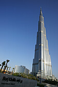 Das Hochhaus Burj Khalifa, Burj Chalifa, Dubai, VAE, Vereinigte Arabische Emirate, Vorderasien, Asien