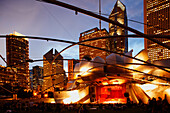 Jay Pritzker Pavillion von Frank O. Gehry, Millenium Park, Chicago, Illinois, USA